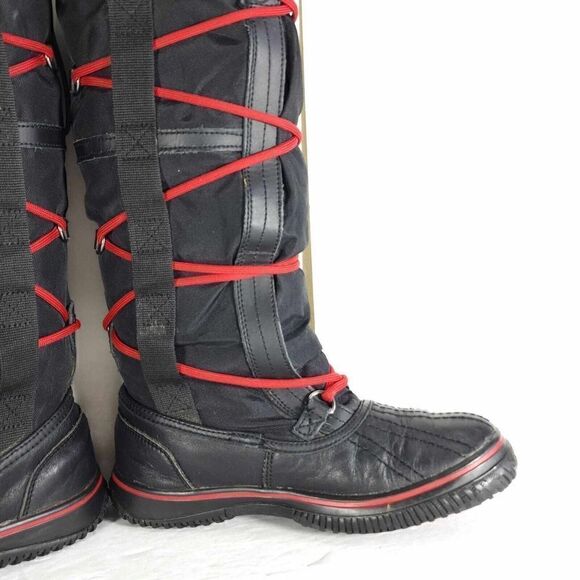 Pajar Women's US 6-6,5 Black Waterproof Lace Up Grip Insulated Tall Snow Boots - Picture 7 of 13